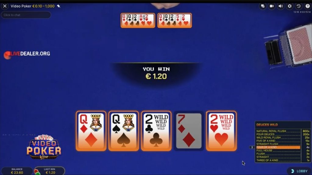 Video Poker - Game 3 - manu8888