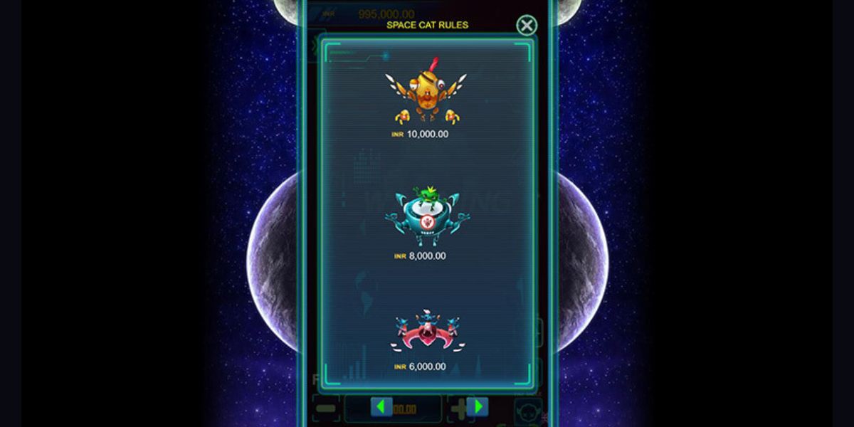 Space Cat Fishing - Paytable 1 - manu8888