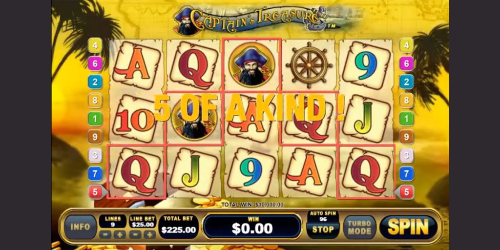 Captain's Treasure Slot - 5 of a Kind - Manu8888