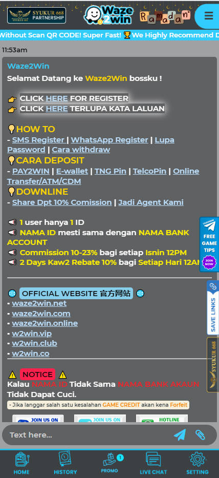 Waze2Win - Live Chat - manu8888